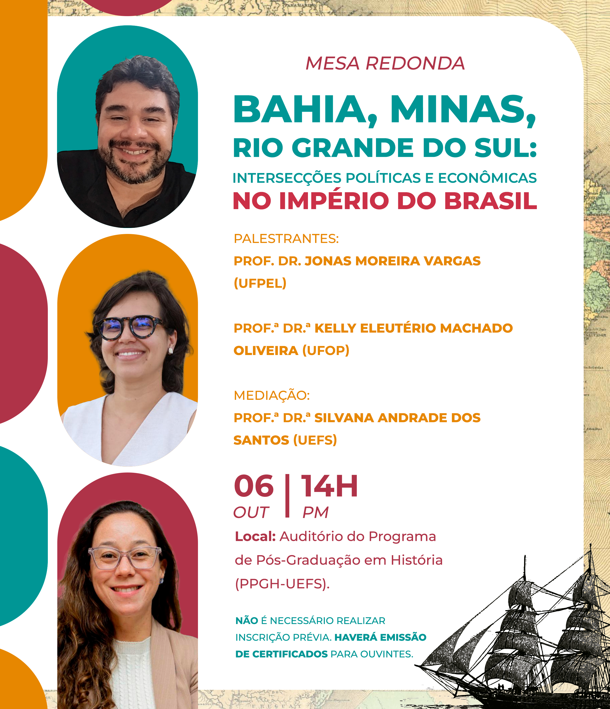 Mesa-redonda | Bahia, Minas, Rio Grande do Sul: intersecções políticas e econômicas no Império do Brasil